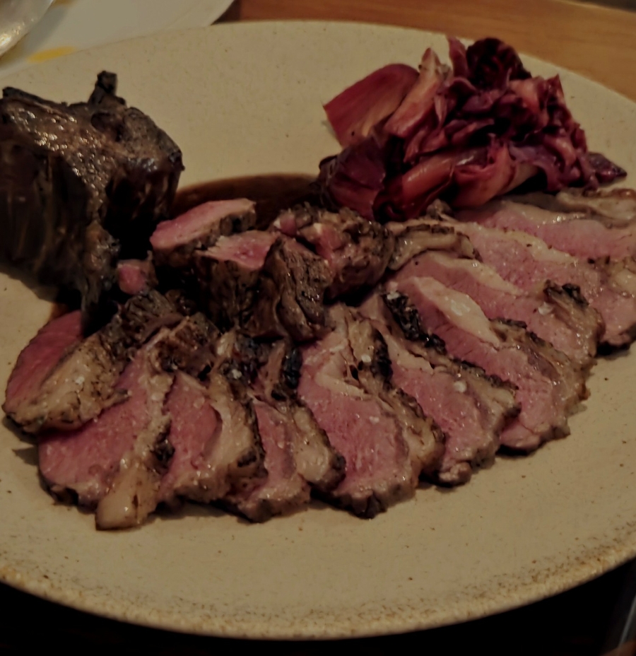 Perfectly grilled lamb steak