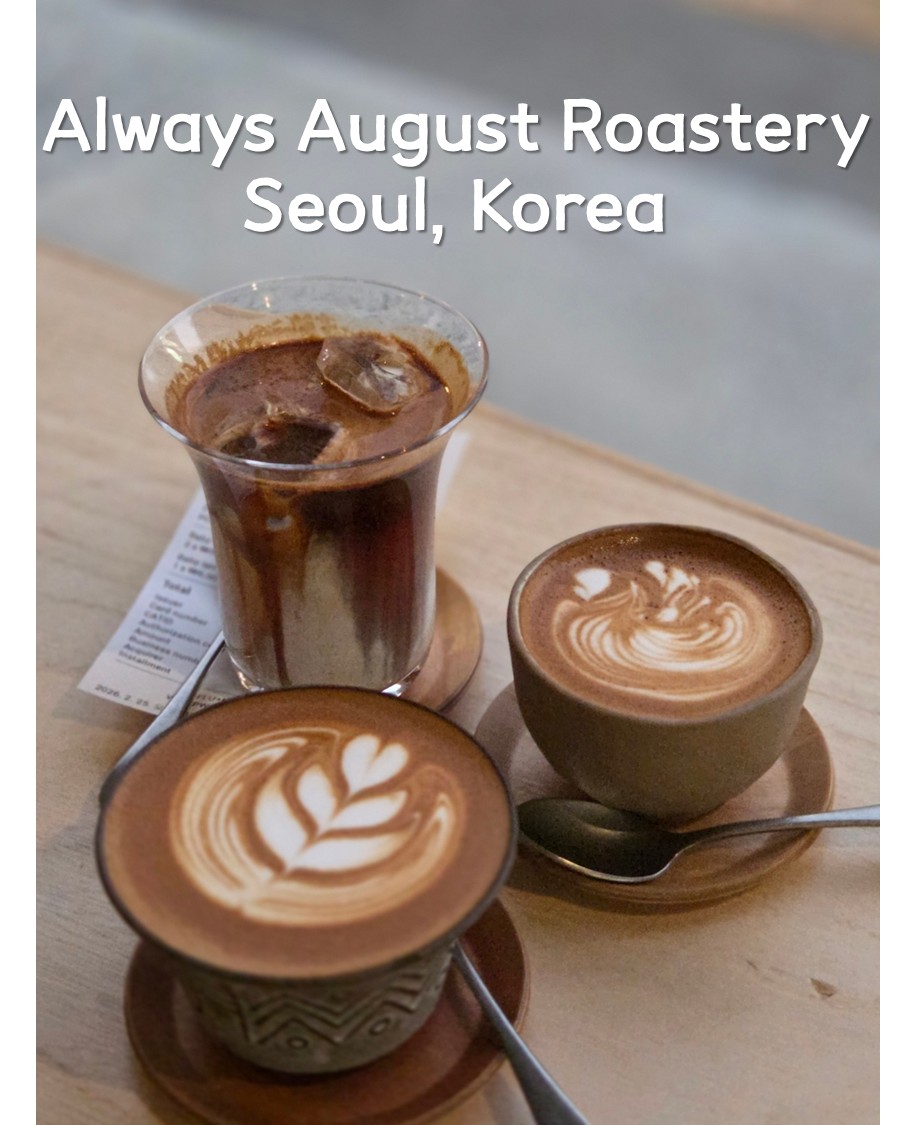 A combination of cream coffee and latte at Always August Roastery
