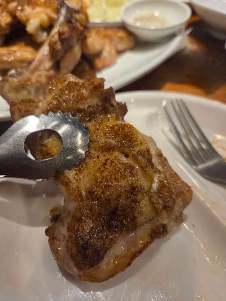 Salt BBQ whole chicken at Dalmaji Plaza BBQ is a signature food