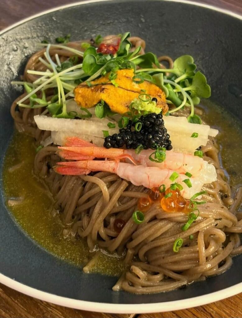 Sea urchin buckwheat noodles at Daban Seongsu like a makguksu koren noodle