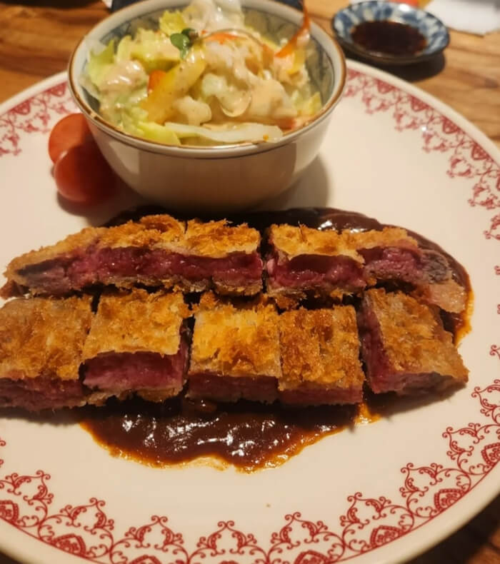Jeju black pork hire katsu at Izakaya Kaden Seoul
