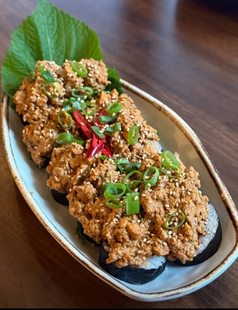 Ankimo gimbap monkfish liver Korean gimbap