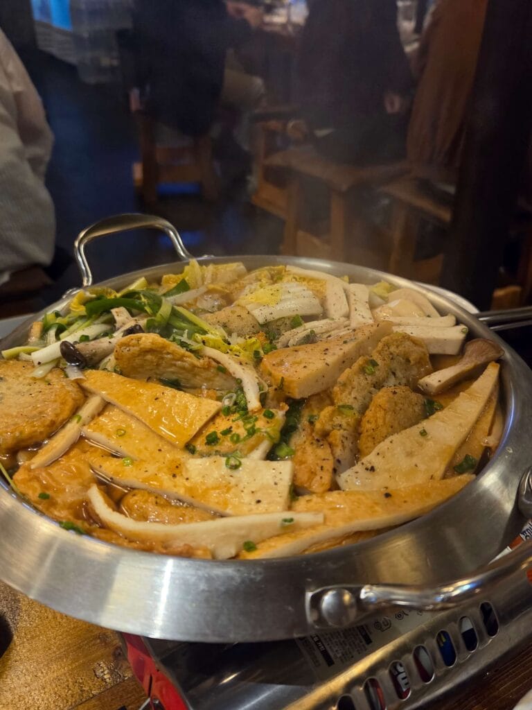 Traditional spicy fish cake soup at Dalmaji Plaza BBQ