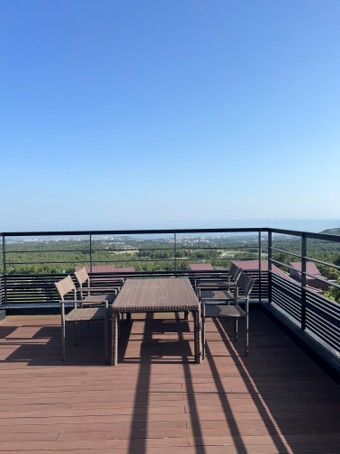 The private terrace is the perfect spot to enjoy a relaxing tea time or a meal