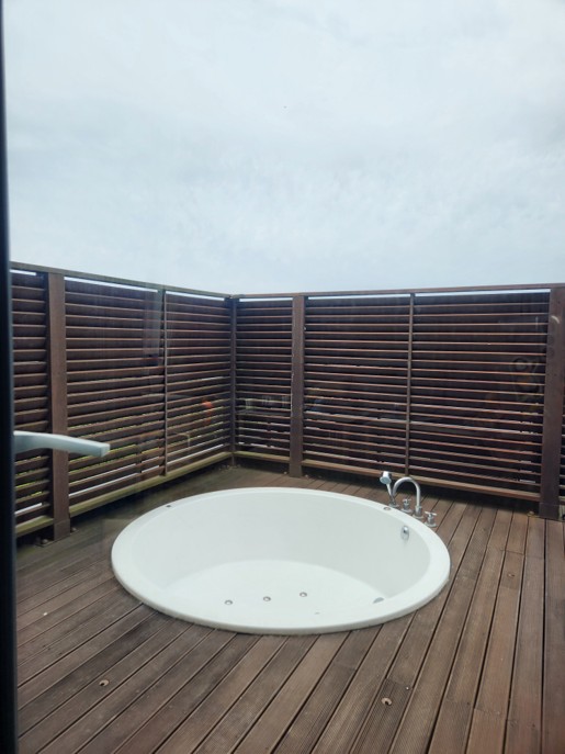 Enjoy moments of pure peace in your own private outdoor jacuzzi.