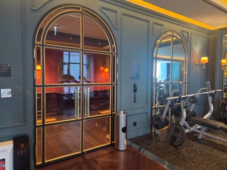 The interior design of the fitness center makes you feel as though you've traveled to a boutique European hotel