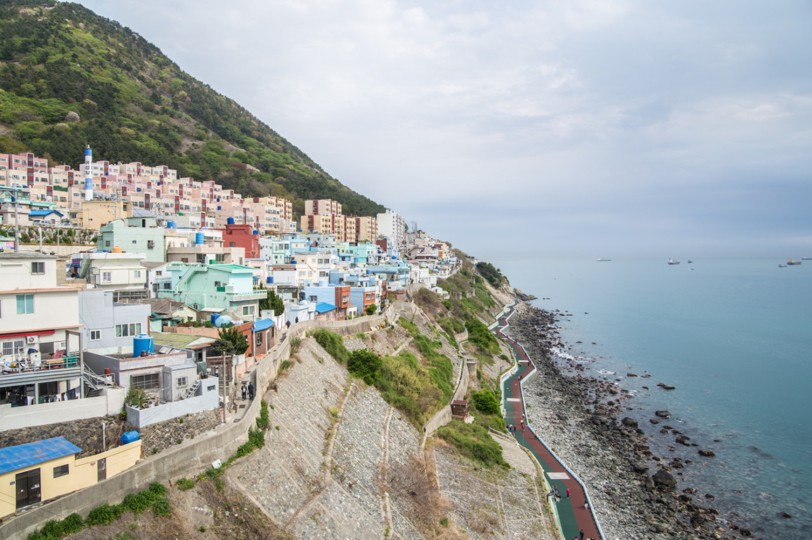 Colorful houses of Huinnyeoul Culture Village near Yeongdo Haenyeochon